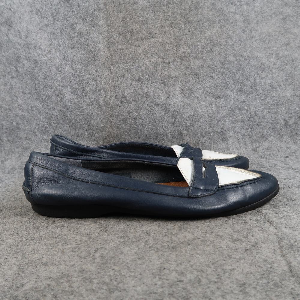 Prima Royale Shoes Womens 8.5 Penny Loafer Flats Slip On Leather Vintage Moc Toe